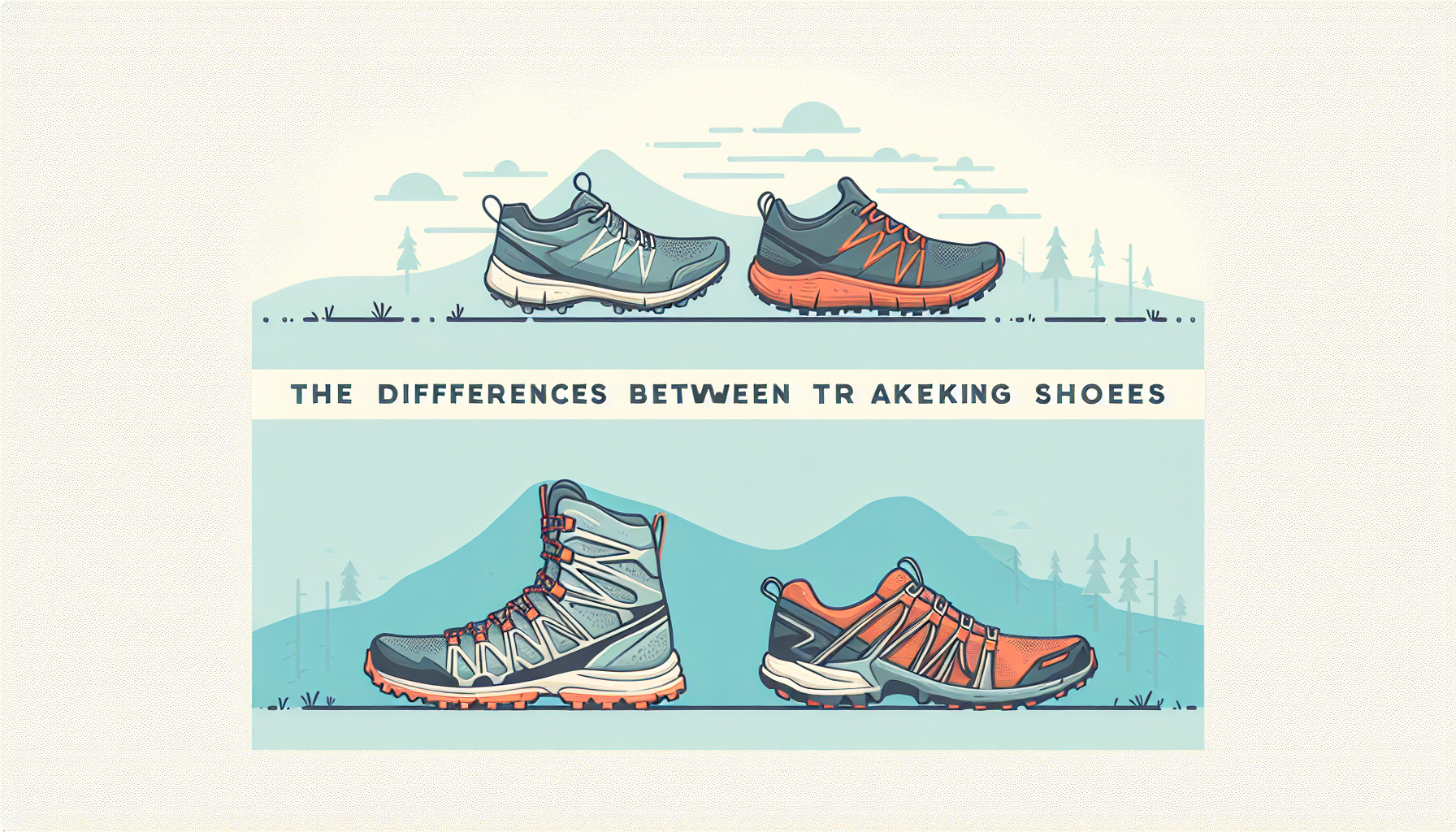 Una imagen vectorial que representa a unas zapatillas de trail running