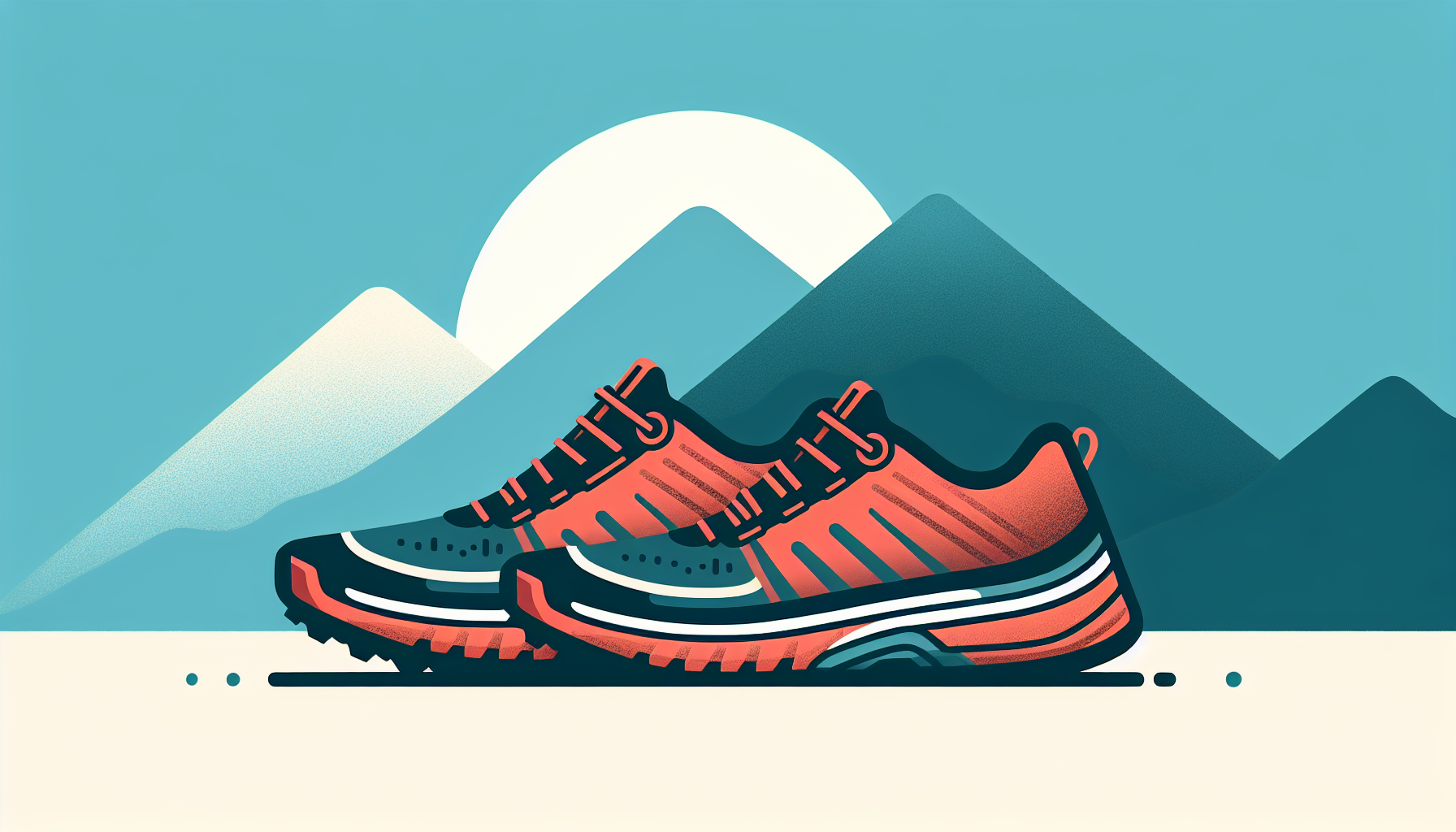 Una imagen vectorial que representa a unas zapatillas de trail running de drop 0