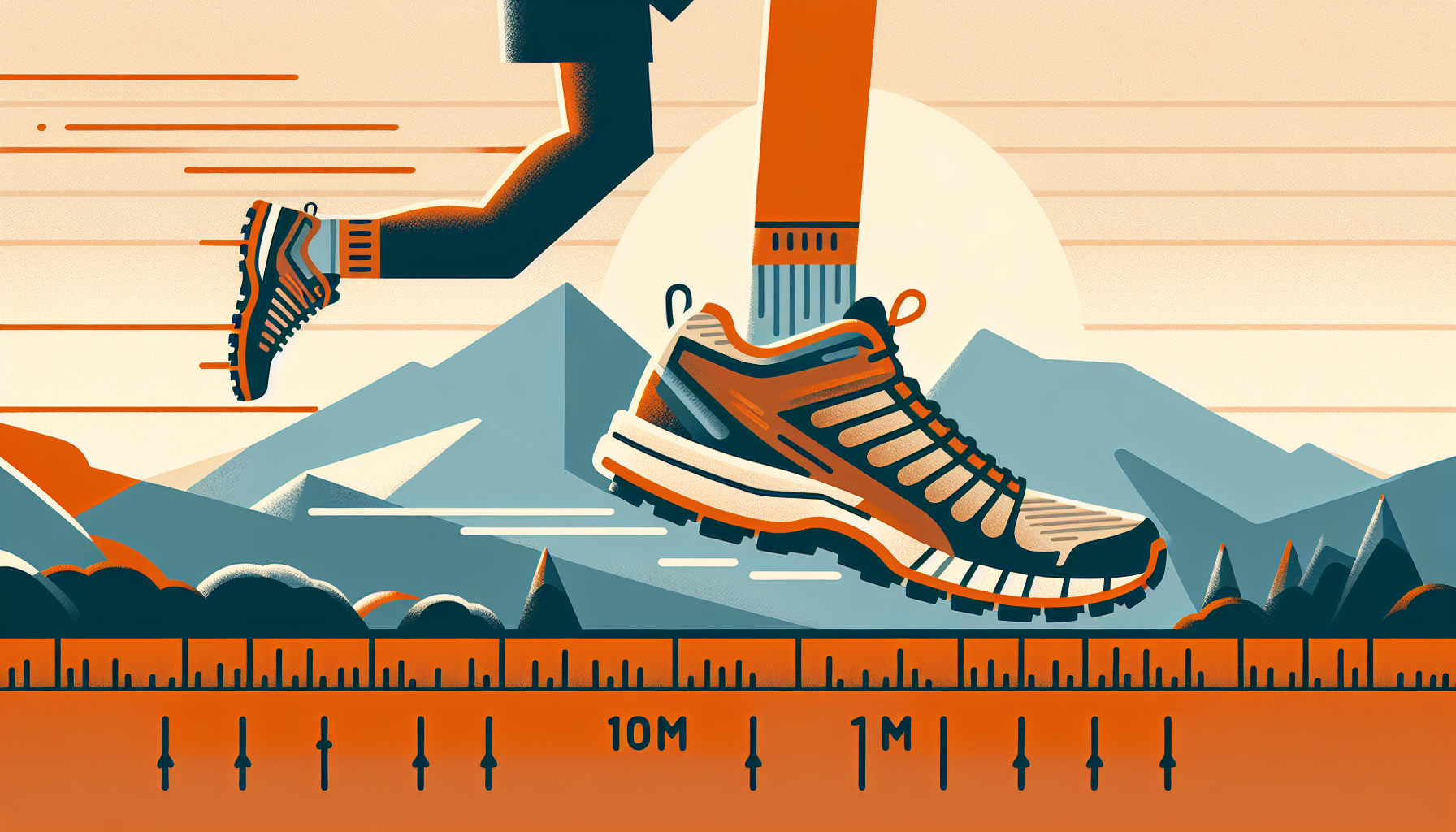 Una imagen vectorial que representa a unas zapatillas de trail running