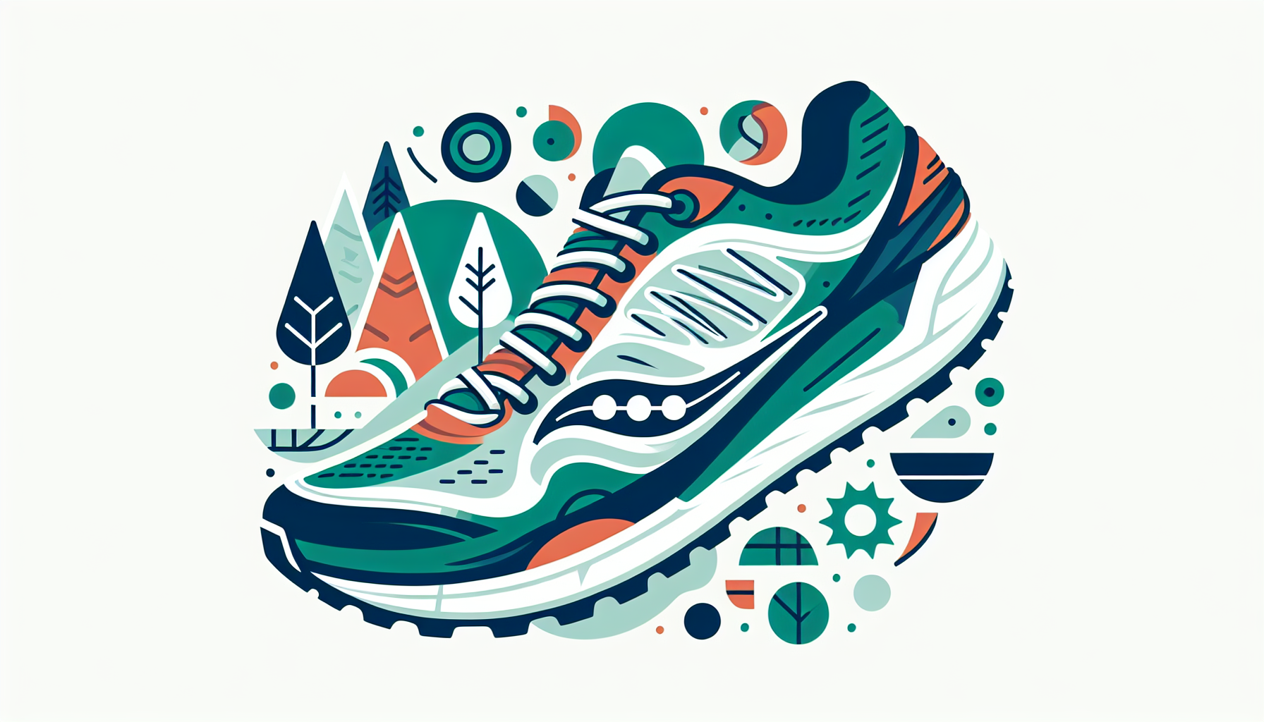 Una imagen vectorial que representa a unas zapatillas de running de la marca Saucony